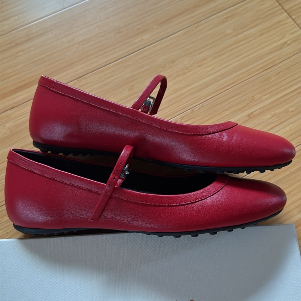 M. Gemi ‘The Margherita’ Mary Jane flats in Sunset Red, size 37 - Picture 11 of 14